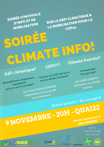 Affiche soirée climate info